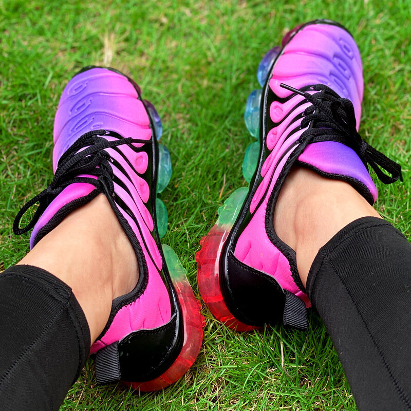 Schuhe Frauen Turnschuhe Mode Regenbogen Farbe Plattform Schuhe Casual Wanderschuhe Comforable Outdoor Damen Vulkanisierte Schuhe