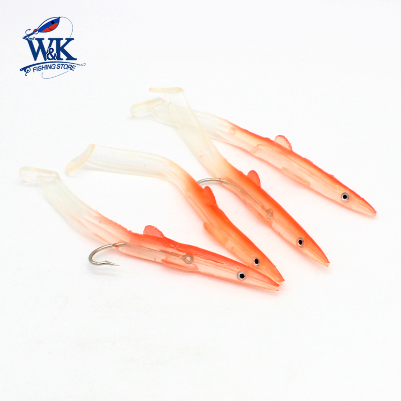 10cm Eel Shad Fishing Lures 10pcs 2.5g Soft Bait with Sharp Hooks Set for Bass Fishing Rig Sinker Soft Lure