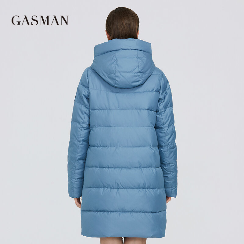 Длинная зимняя пуховая куртка GASMAN 2022, женское плотное пальто, женская парка с капюшоном, теплая женская брендовая хлопковая одежда, зимняя женская одежда
