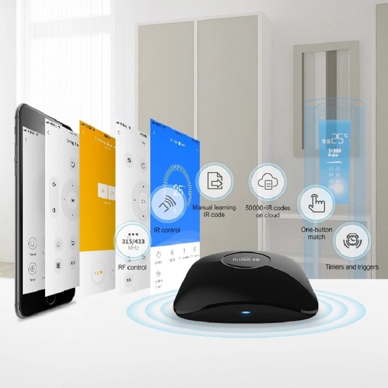 Neueste Broadlink RM4 pro IR RF wifi UNIVERSAL-FERNBEDIENUNG Smart Home Automation arbeitet mit Alexa und Google Hause