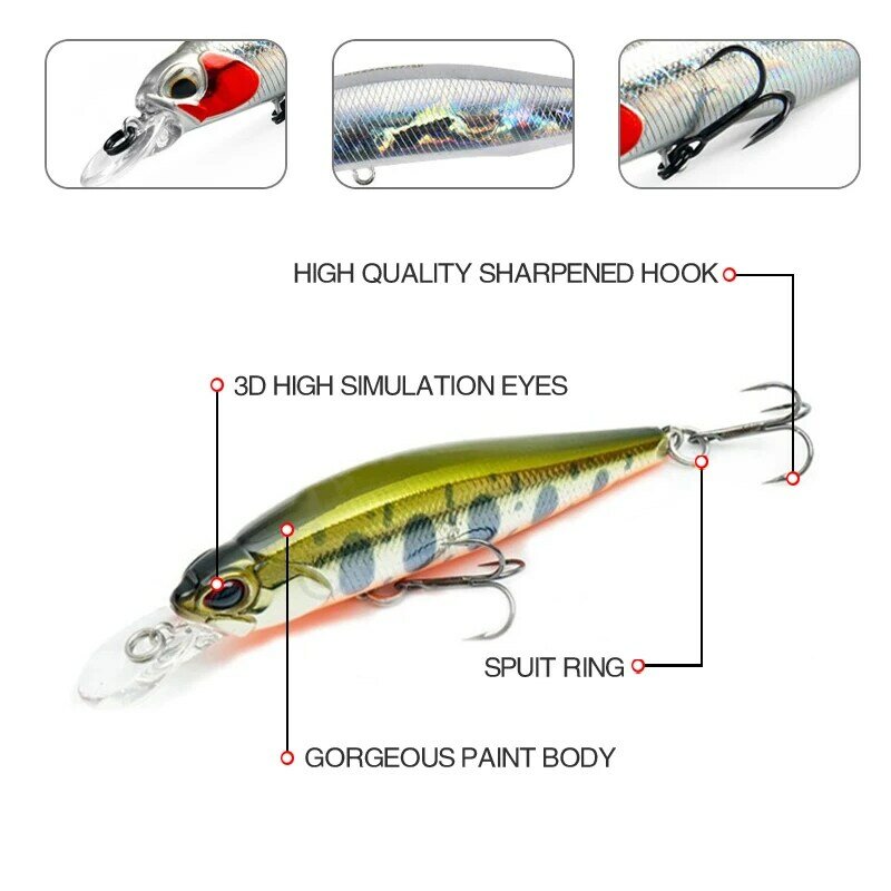 Realis Rozante 63SP Jerkbait Suspending 63mm 5g Minnow Fishing Lures for Bass 9063