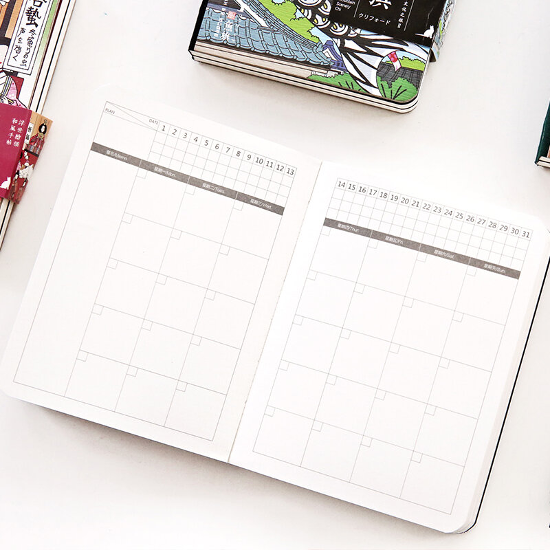 Simpatico gatto creativo Notebook Planner Agenda diario copertina rigida annuale pianificazione mensile documenti diario Notebook studenti memo quotidiani