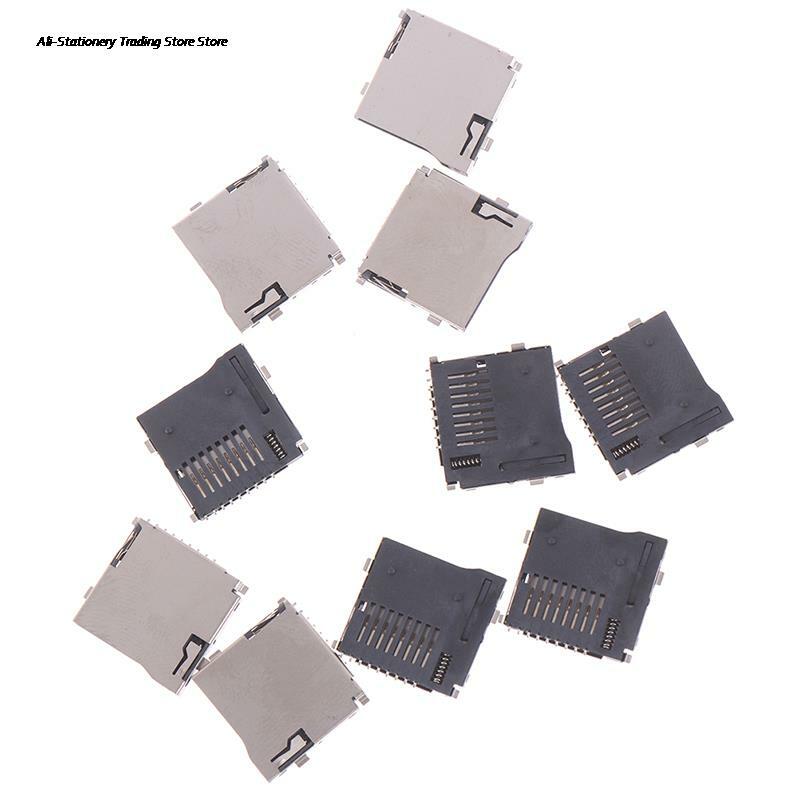 10 teile/los Push-Push-Typ TransFlash TF Micro SD Card Socket Adapter Automatische PCB Stecker