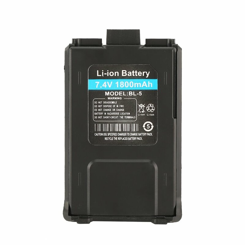 Batería de ion de litio de 1800mAh para Walkie Talkie Baofeng UV-5R, Radio bidireccional