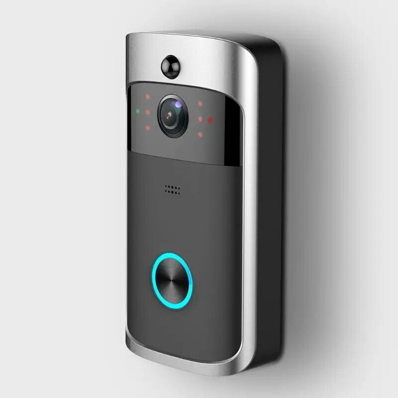 Caméra de sonnette de sécurité intelligente avec poignées de mouvement PIR, interphone bidirectionnel, prise en charge d'Alexa et Google Home, Tuya, Wi-Fi, vidéo, Havana, 1080P