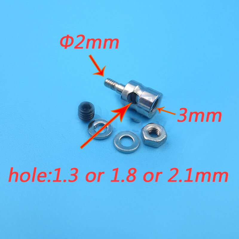 Conectores de biela 1.3mm 1.8mm 2.1mm, 20 peças, rolha de ligação, ajustador rápido, posicionador, conector servo para rc, peças de barcos diy