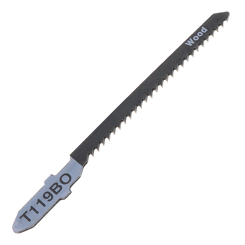 5pcs T119BO 82mm High Carbon Steel Reciprocating Jig Saw Blade Set Fast-Cutting Jigsaw Blade for Wood Board Plastic Cutting