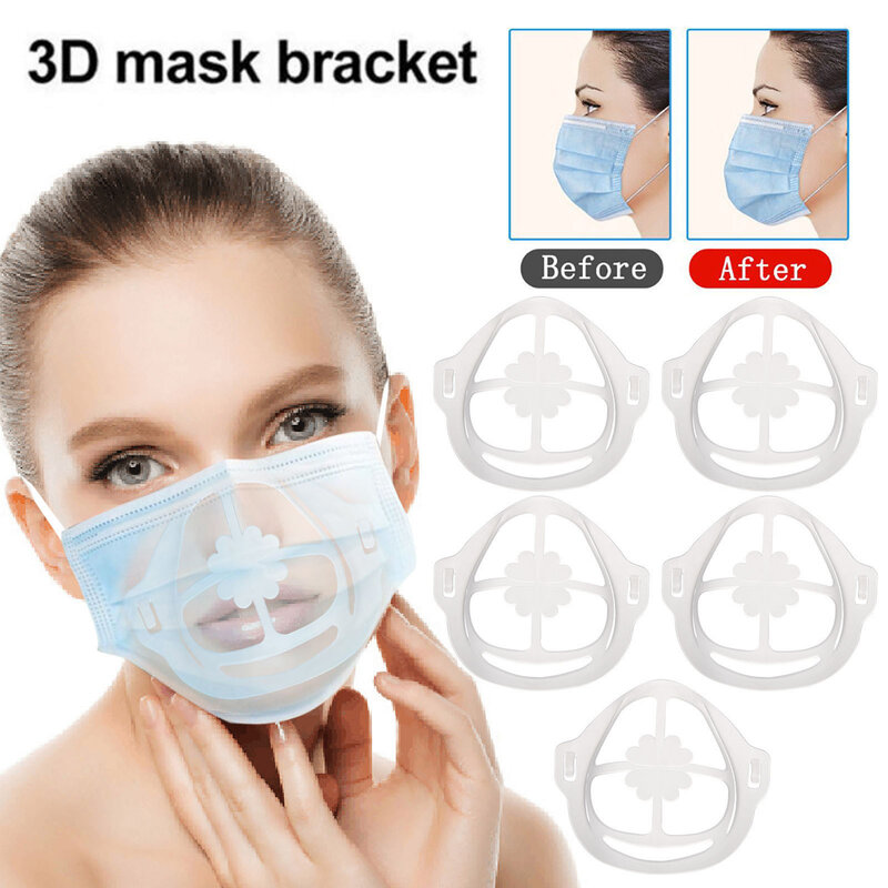5 sztuk maska rama maski na usta ramki zmywalny wewnętrzna pomoc wielokrotnego użytku Innermask pokrywa Masker Mascarillas Mondkapjes maskerine