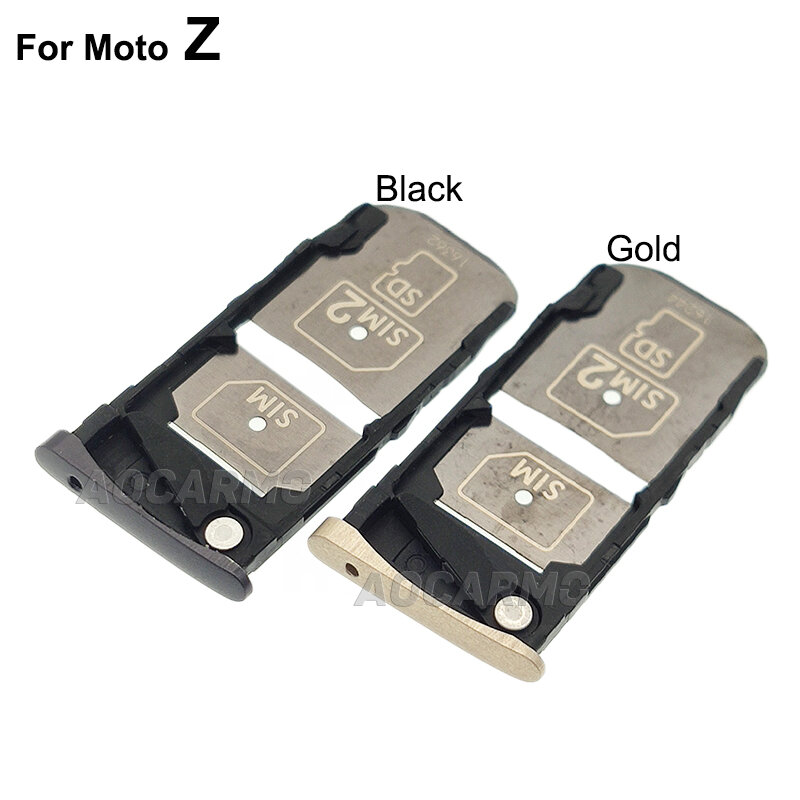 Aocarmo – plateau de carte Sim double/simple, support de fente, pièces de rechange pour Motorola Moto Z XT1650