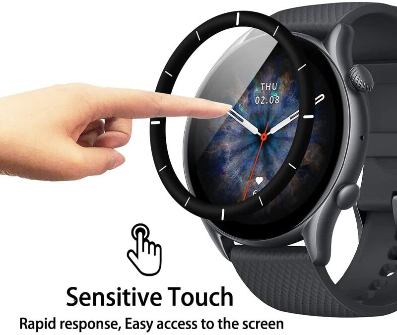 3D Soft Protective Film Cover Screen Protector Film Smart Watch Full Cover untuk GTR 3 HD Screen Protector untuk Amazfit GTR 3 Pro