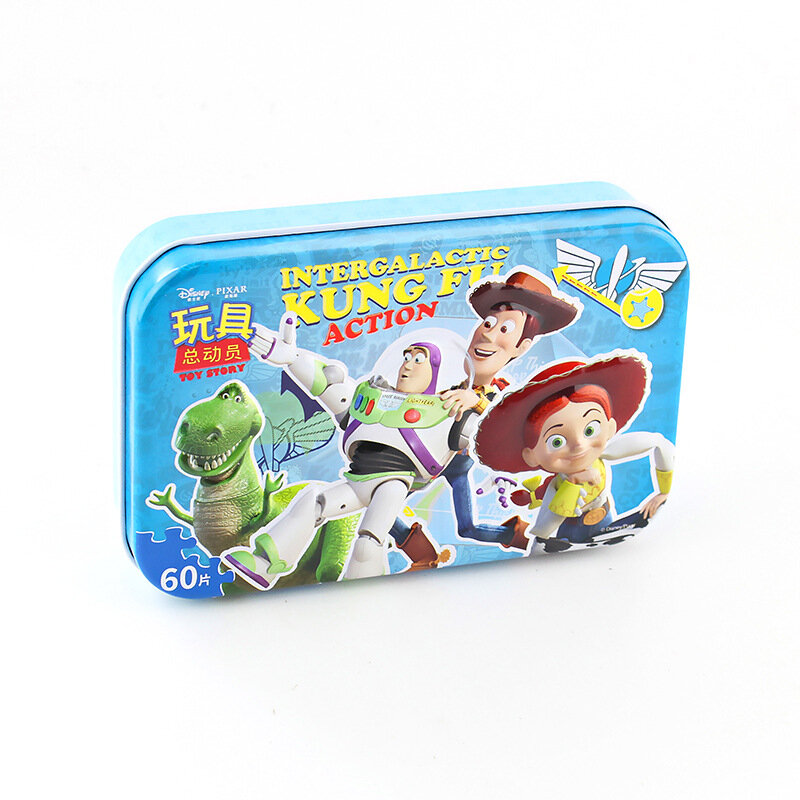 Genuine Da Disney Pixar Toy Story 4 60 Fatia Pedaço Pequeno Puzzle Brinquedo para Crianças brinquedo De Madeira Quebra-cabeças para Crianças aniversário presente