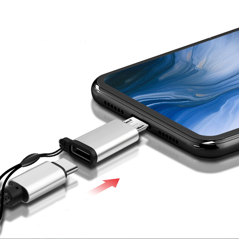 Переходник USB Type-C на Micro USB, для Xiaomi, Samsung, зарядный кабель для передачи данных