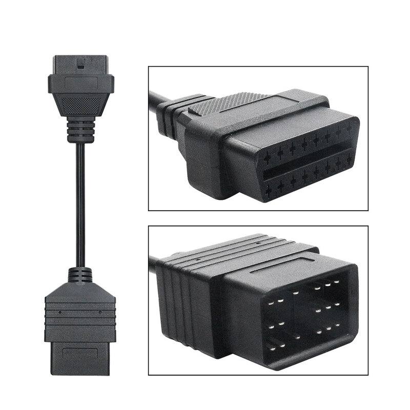 2024 For Toyota 17Pin Male To 16Pin OBDII Femal Diagnostic Cable OBD2 Connector Adapter For Toyota 17 Pin Connector