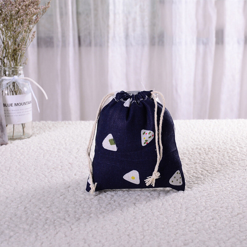 Fashion Cotton Drawstring Shopping Bag Eco Reusable Folding Grocery Cloth Underwear Pouch Case Travel Home Storage Bag