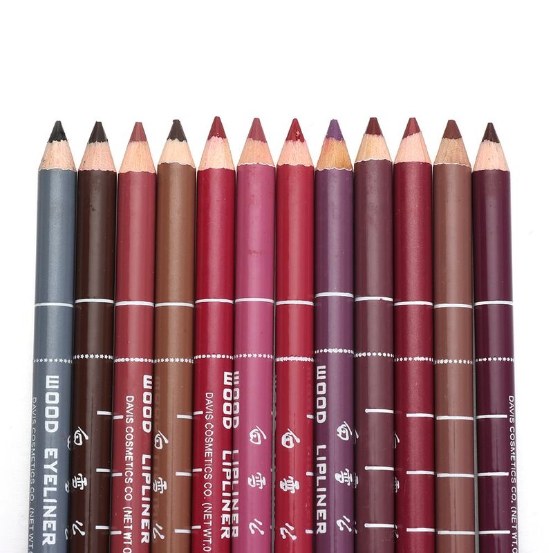 Vendita calda! Eyeliner colorato matita Lip liner penna legno professionale signora affascinante di lunga durata impermeabile trucco strumento cosmetico