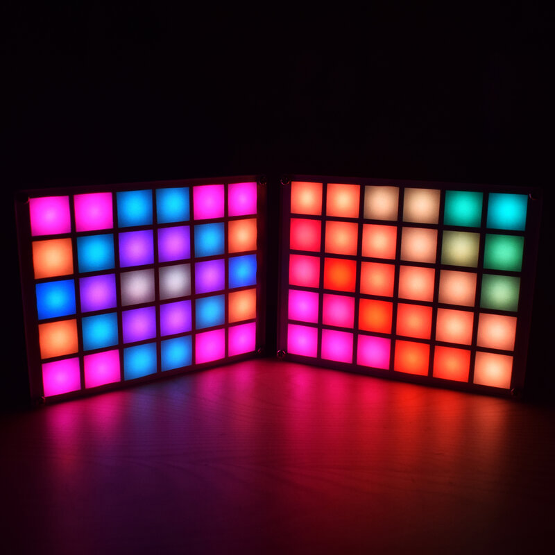 متعددة الوظائف LED كول الموسيقى الطيف RGB لوحة ألوان لتقوم بها بنفسك MAX9814 ميكروفون مكبر للصوت الإنتاج الإلكتروني على مدار الساعة عدة