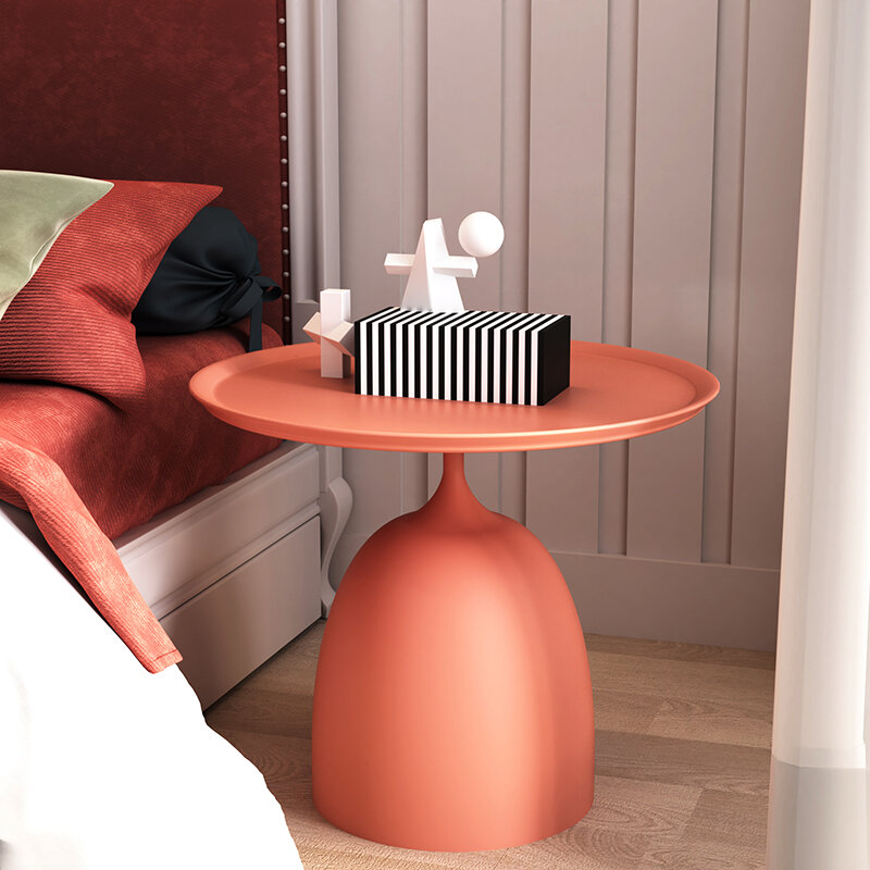 Borde de cabeza de cama con sensación de diseño, esquina de Arte de hierro, balcón moderno, mesa de té pequeña, Simple, elegante, uso versátil