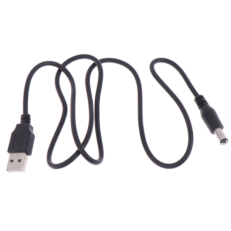 Cable de alimentación de cargador USB de 5V a CC, Conector de enchufe de 5,5mm, 80cm, para reproductor MP3/MP4