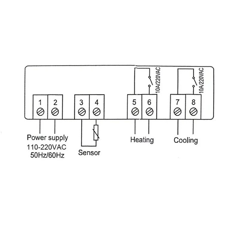 STC-1000 전문 디지털 다목적 온도 컨트롤러, 센서 프로브 케이블 포함 온도조절기 수족관