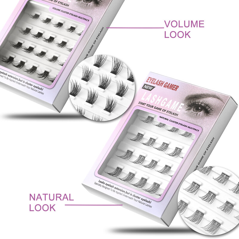 EASITENSION Cluster Lashes ผสม3D ผล Lashes Lash กลุ่มขนตาชุด DIY Eyelash Extension Bouquet De Cils