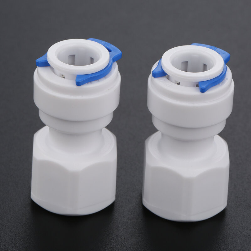 2Pcs Reverse Osmose 1/4 "3/8" Od Slang Ro Water System Fitting 1/4 "1/2" 1 "binnendraad Plastic Pijp Quick Connectors