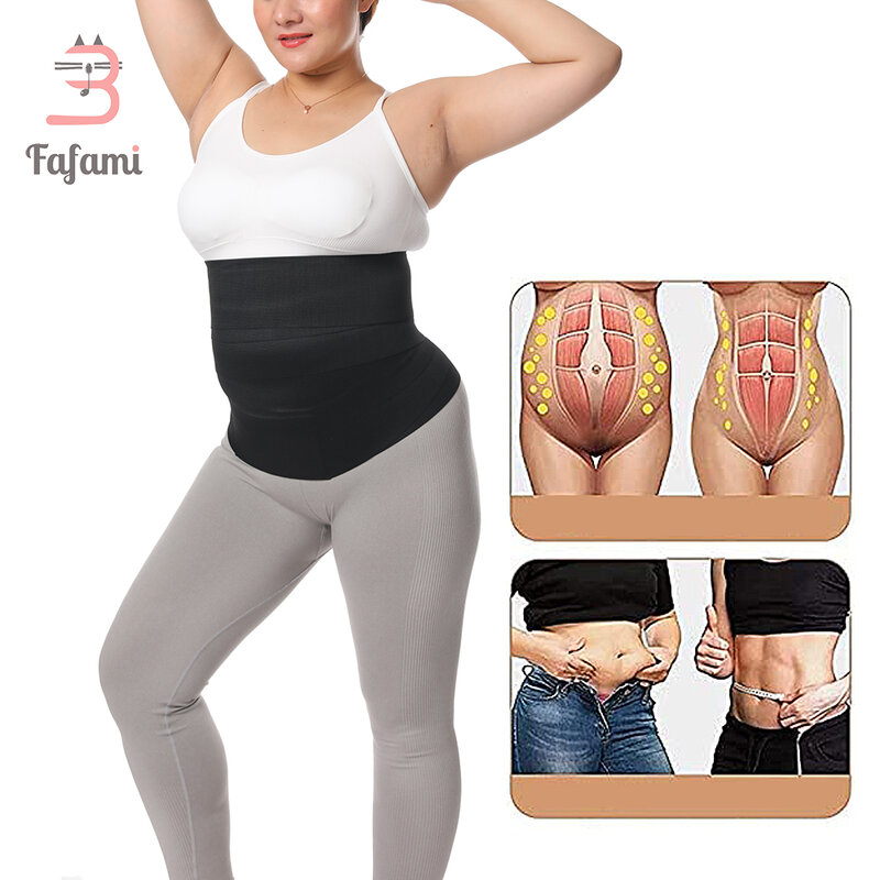 Pós-parto barriga banda mulheres grávidas emagrecimento barriga compressão envoltório cinto ajustável bandagem elástica cintura trainer trimmer