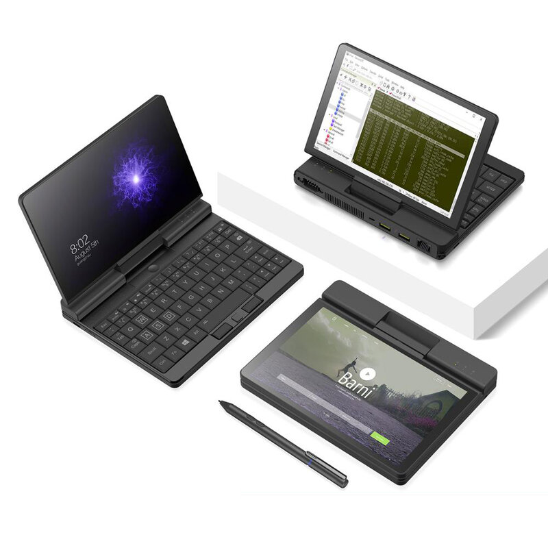 Laptop Mini satu Netbook A1 Pro, i5-1130G7 Notebook i3-1110G4 Win11, komputer saku 7 "16G 512G SSD Core