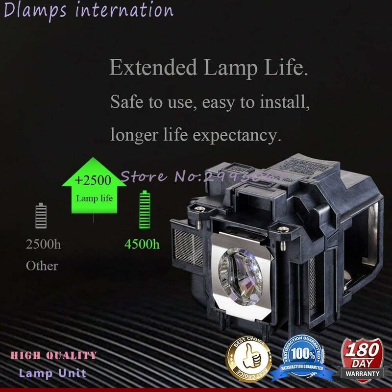 Lámpara de proyector EPSON con carcasa, para ELPLP58, EB-X92, EB-S10, EX3200, EX5200, EX7200, EB-S9, EB-S92, EB-W10, EB-W9, EB-X10