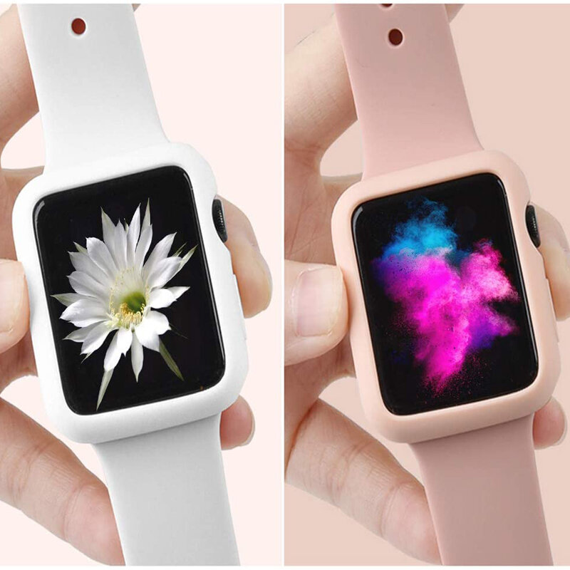 Candy Soft Silicone Case for Apple Watch 6 SE 5 4 3 2 1 42MM 38MM Cover Protection Shell for iWatch 4 5 6 3 2 40MM 44MM Bumper