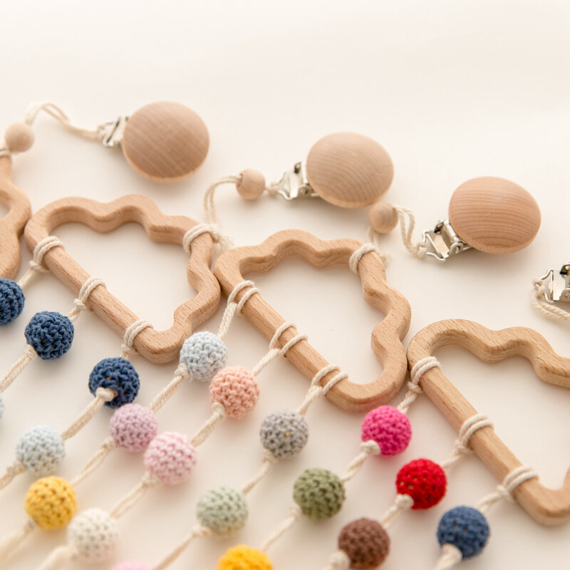 Let's Make-Cuentas de ganchillo en forma de nube para cochecito de recién nacido, juguetes hechos a mano, juguetes educativos personalizados para bebés, 0-12 meses, 1 pieza