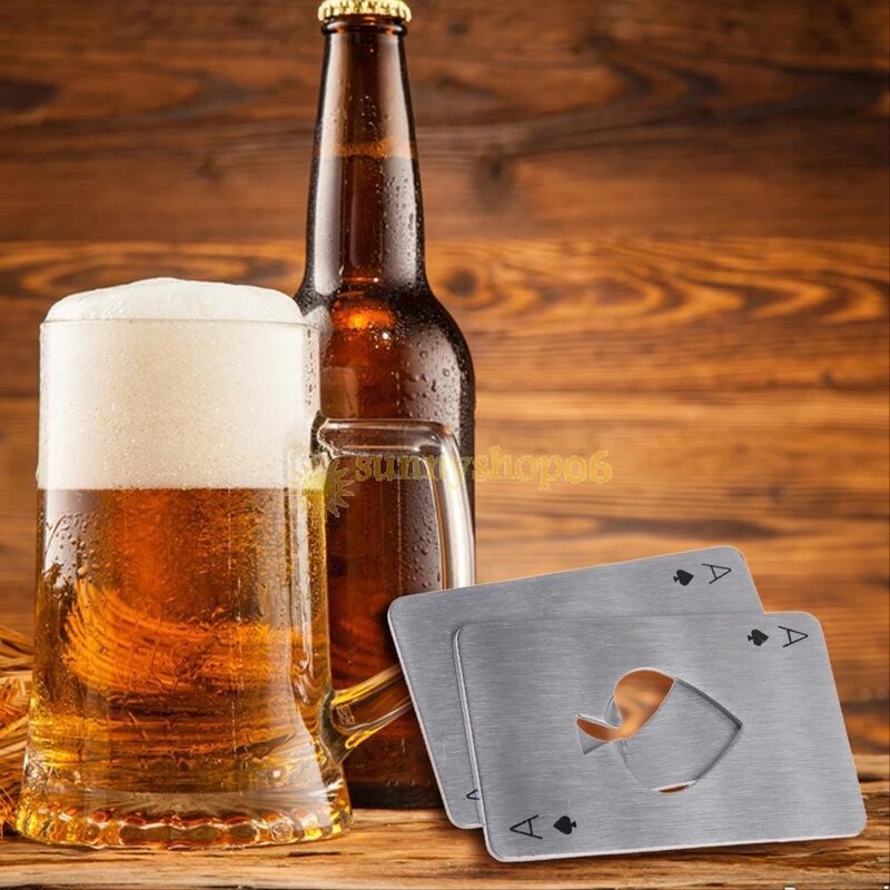 Abridor de garrafa spades um cartão de jogo ace abridor de cerveja garrafas tampa removedor para bares festa restaurante ferramenta presente