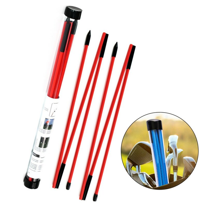 Varas de alinhamento de golfe-varas de golfe ajuda de alinhamento 48 "varas de alinhamento de golfe 2 pacote para apontar, colocando, instrutor de balanço completo, postu