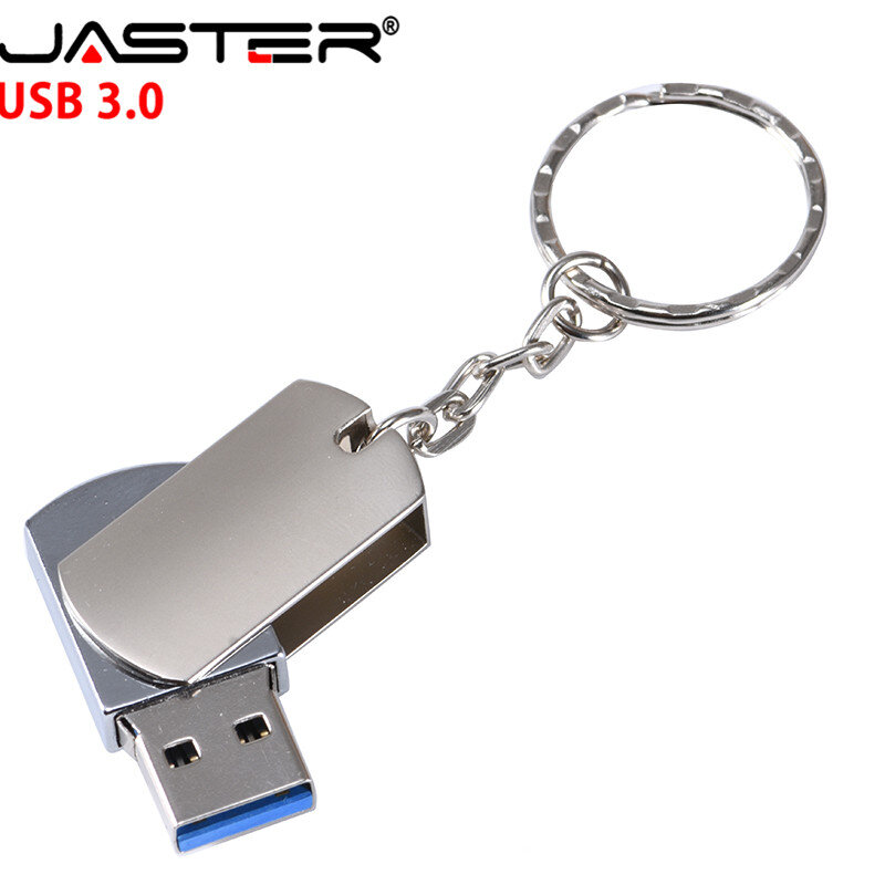 JASTER-pendrive de metal personalizado con tapa USB 3,0, unidad flash usb de 128GB, 64GB, 16GB, 32GB y 4GB, con más de 10 logotipos gratuitos