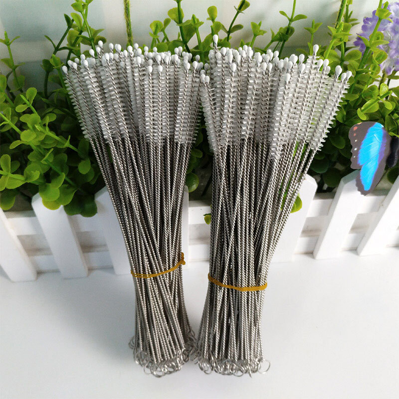 4Pcs/10Pcs Straw Cleaning Brush Reusable Eco-Friendly Stainless Steel Drinking Straw Cleaner Brush Set Soft Hair Cleaning Tool