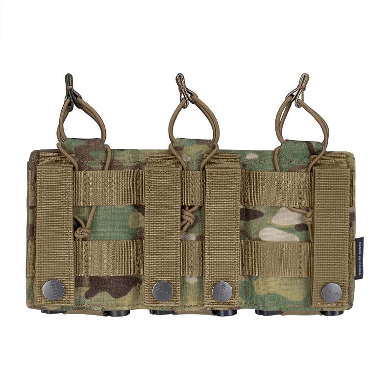 Тактическая Сумка LSR 5,56 Mag, тройная сумка для магазинов, сумка-переноска Военная для страйкбола M4 с лазерной резкой, Сумка с зажимом MOLLE