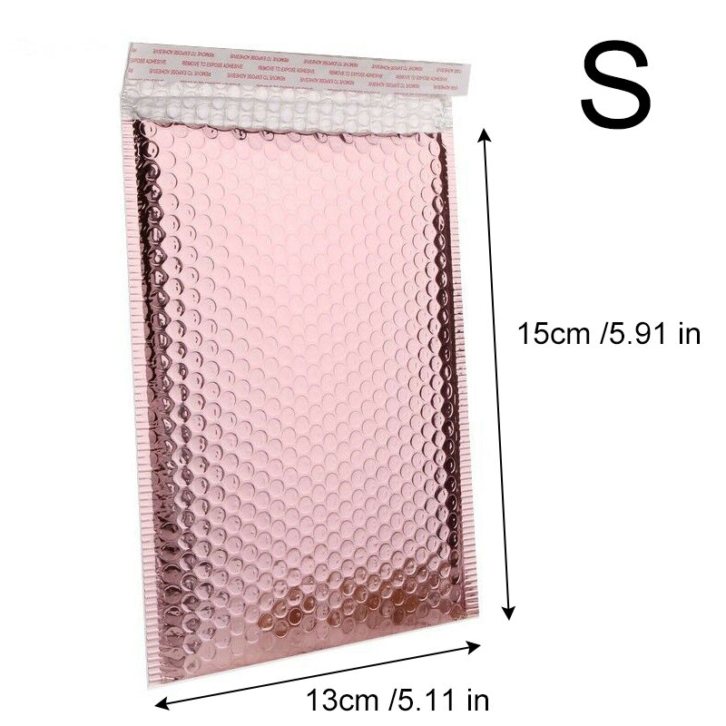 10x ouro rosa plástico acolchoado bolha mailer envelope embalagem saco de transporte evitar danos durante o transporte