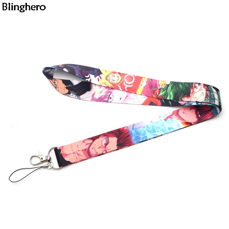Bling hero mi hero Academia cordón genial llaves teléfono titular de la placa de identificación correas de cuello con cuerda para colgar cordones Anime amante regalo BH0182