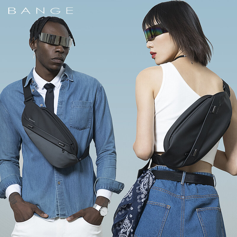 BANGE New Anti-theft Multifunction Crossbody Bag Shoulder Messenger Bags Male Waterproof Short Trip Chest Bag Pack for Woman