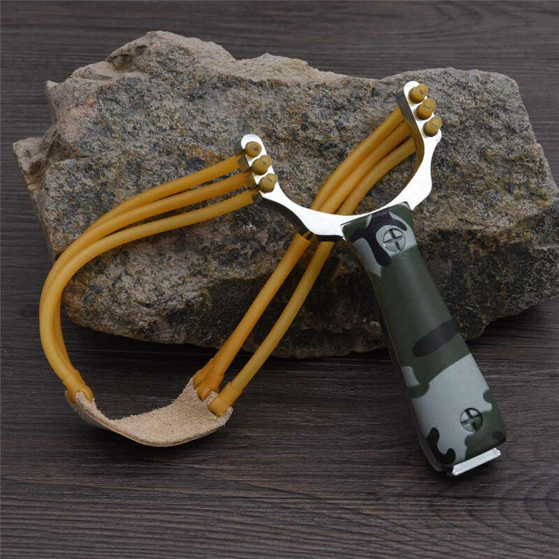 2019 Slingshot Sling Shot Aluminium Alloy Slingshot Catapult Camouflage Bow Un-hurtable Outdoor Game Playing Toys