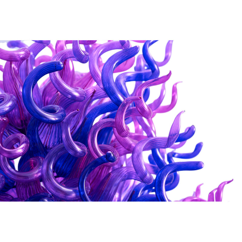 Роскошная фиолетовая скульптура, светодиодный стеклянный напольный светильник высотой 130 см, большая стойка, креативная художественная стеклянная Напольная Лампа для дома, отеля