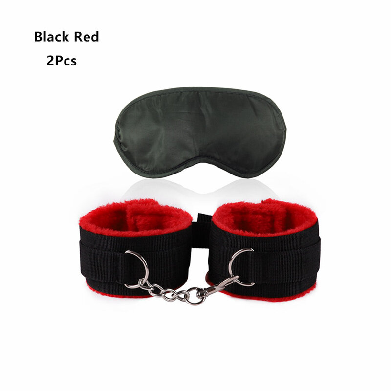 Esposas Bondage ajustables con venda para sexo para hombres, mujeres y parejas, juego de rol esclavo Bdsm, ataduras, coqueteo, accesorio erótico