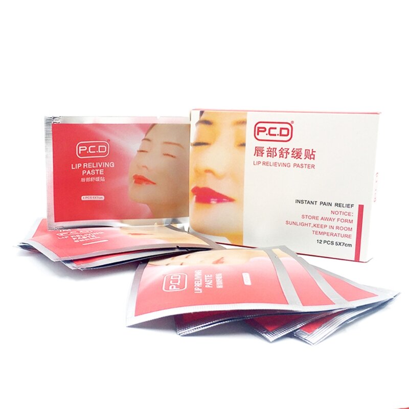 12pcs Lip Anesthetic Paste Mask For Tattoo Permanent Makeup Accessories