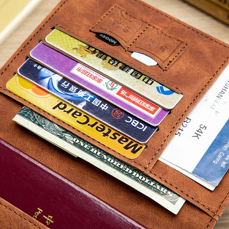 2020 mulheres rfid titular do cartão multi-função vintage id saco de cartão de banco de couro do plutônio carteira caso acessórios de viagem