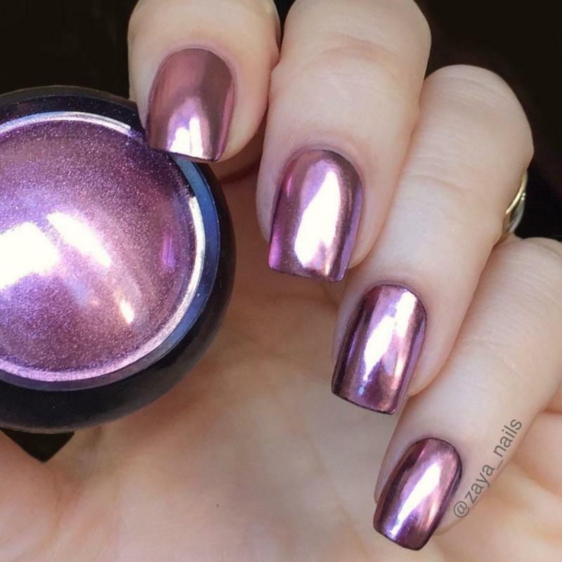 Polvo de espejo dorado y plateado para decoración de uñas, purpurina para arte de uñas, esmalte de Gel UV, polvo cromado, pigmento de efecto metálico