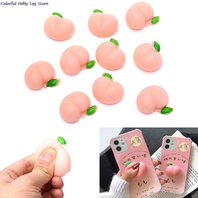 Soft Squishy Peaches Cream Scented Super Slow Rising Stress Relief Squeeze Toys Party Xmas Gift For Kids 3.5*3.5CM