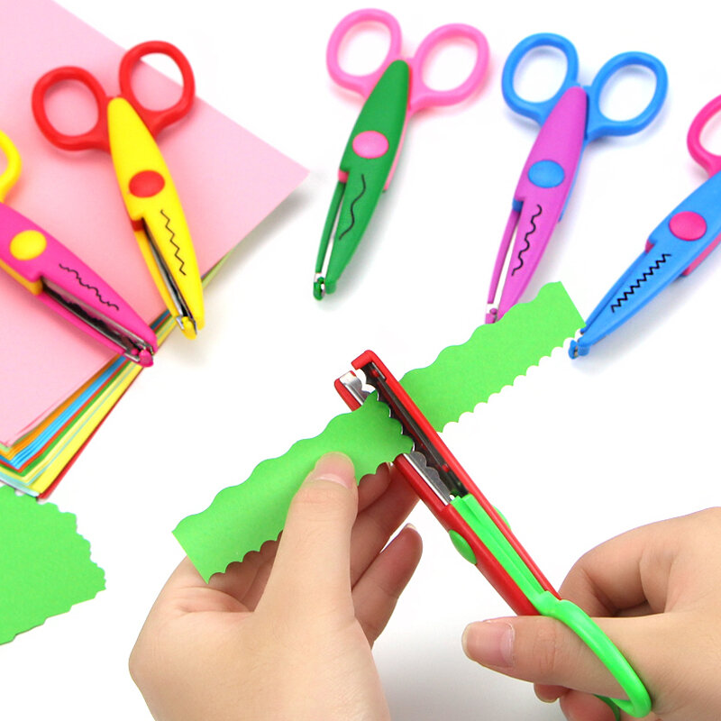6 sztuk/partia kreatywny DIY dekoracyjne Craft nożyczki Album koronki nożyczki karty zdjęcie wzór nożyczki dla dzieci Craft