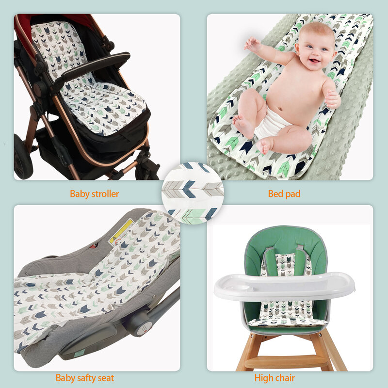 Cojín de asiento de cochecito de bebé para niños, carrito de coche, silla alta, colchón suave, accesorios de almohadilla