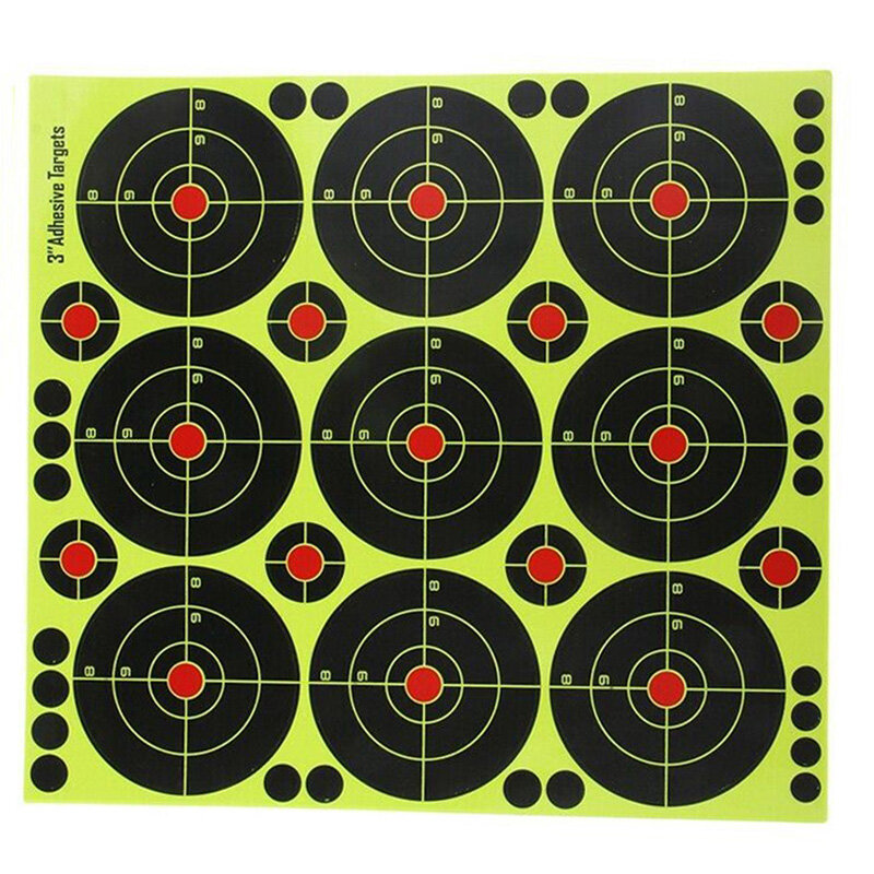 180 Buah 3 Inci Target Stiker Latihan Menembak Kertas Objektif Splatter Reaktif Aksesori Menembak