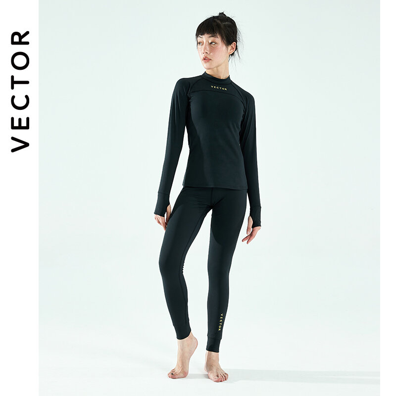 VECTOR Women Ultra miękka zimowa szybkoschnąca baza zestaw warstwowy polar z mikrofibrą bielizna termiczna zestaw kalesonów odzież Plus spodnie