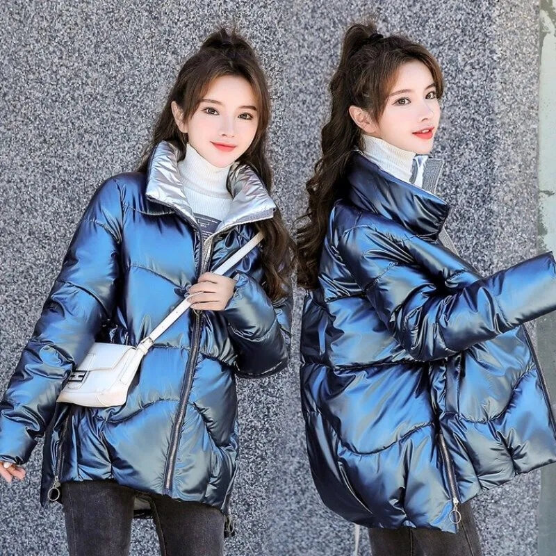2023 New Autumn Winter Jacket High quality Women's Parkas Long Sleeve Warm Parka Short Cotton Jacket Casual Outwear Female Coats